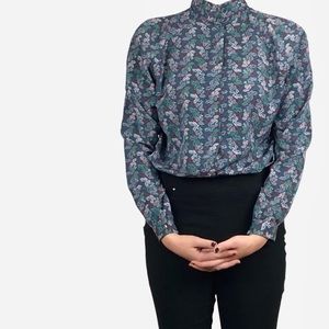 🌿 Vintage Pendleton Polyester Cottagecore Blouse